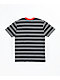 Santa Cruz Dot camiseta negra a rayas bordadas