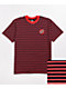 Santa Cruz Embroidered Dot camiseta rayada azul marino y rojo