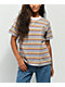 Santa Cruz Glow Dot Grey Sunrise Stripe T-Shirt - Thumbnail image 2 of 4