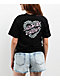 Santa Cruz Heart Wreath Black T-Shirt - Thumbnail image 1 of 3