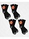 Santa Cruz Kids 4 Pack Black Crew Socks 
