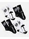 Santa Cruz Kids Opus Strip Black & White 4 Pack Crew Socks - Thumbnail image 2 of 2