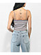 Santa Cruz Lucky Cat Brown & Purple Stripe Crop Tank Top - Thumbnail image 3 of 3