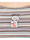 Santa Cruz Lucky Cat Brown & Purple Stripe Crop Tank Top - Thumbnail image 2 of 3