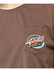 Santa Cruz Mushroom Wave Splice Brown Long Sleeve T-Shirt