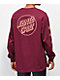 Santa Cruz Opus Repeat Burgundy Long Sleeve T-Shirt