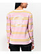 Santa Cruz Original Dot Pink, Yellow & Blue Striped Long Sleeve T-Shirt