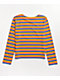 Santa Cruz Other Dot Front Blue, Yellow & Red Stripe Long Sleeve T-Shirt - Thumbnail image 2 of 2