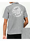 Santa Cruz Outline Black & White Stripe Short Sleeve Button Up Shirt - Thumbnail image 1 of 4