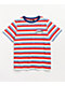 Santa Cruz Oval Flame Dot Blue, Red & White Stripe T-Shirt - Thumbnail image 2 of 2