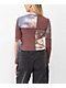 Santa Cruz Patchwork Dot Blocker Brown Long Sleeve Crop T-Shirt - Thumbnail image 2 of 3