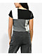 Santa Cruz Patchwork Strip Black & White Crop Top