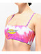 Santa Cruz Pink & Purple Tie Dye Bandeau Bikini Top - Thumbnail image 3 of 4