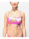 Santa Cruz Pink & Purple Tie Dye Bandeau Bikini Top - Thumbnail image 1 of 4