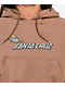 Santa Cruz Scattered Butterfly Brown Cropped Hoodie - Thumbnail image 3 of 5
