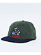 Santa Cruz Scratched Corduroy Green & Navy Snapback Hat - Thumbnail image 1 of 3