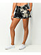 Santa Cruz Spiral Oval Dot Black Tie Dye Sweat Shorts - Thumbnail image 1 of 4