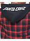 Santa Cruz Strip Red & Black Hooded Flannel Shirt - Thumbnail image 3 of 4