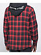 Santa Cruz Strip Red & Black Hooded Flannel Shirt - Thumbnail image 2 of 4