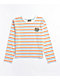 Santa Cruz Sunflower Dot Orange & White Stripe Long Sleeve T-Shirt