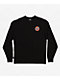 Santa Cruz Wash Dot Black Crewneck Sweatshirt