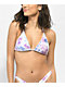 Santa Cruz Wave Dot Lilac Tie Dye Triangle Bikini Top