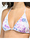 Santa Cruz Wave Dot top de bikini de triángulo lila tie dye