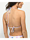 Santa Cruz Wave Dot top de bikini de triángulo lila tie dye