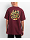 Santa Cruz x Thrasher Flame Dot Burgundy T-Shirt - Thumbnail image 1 of 3