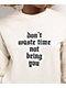 Schaf Don't Waste Time Natural Long Sleeve T-Shirt - Thumbnail image 2 of 4