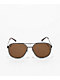 Semi Traditional Black & White Pilot Sunglasses - Thumbnail image 3 of 3