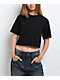 Shaka Wear Black Crop T-Shirt - Thumbnail image 1 of 4