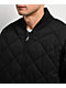 Shaka Wear Diamond Quilted Black Bomber Jacket - Thumbnail image 4 of 5