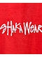 Shaka Wear Embroidered Logo Red Heavyweight T-Shirt - Thumbnail image 3 of 4