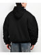 Shaka Wear Fleece Black Hooded Crop Bomber Jacket - Thumbnail image 2 of 8