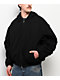 Shaka Wear Fleece Black Hooded Crop Bomber Jacket - Thumbnail image 1 of 8
