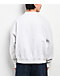 Shaka Wear Heather White Crop Crewneck Sweatshirt - Thumbnail image 2 of 3