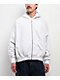 Shaka Wear Heather White Crop Zip Hoodie - Thumbnail image 3 of 5