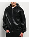 Shaka Wear Patent Leather Black Hooded Bomber Jacket - Thumbnail image 3 of 5