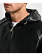 Shaka Wear Patent Leather Black Hooded Bomber Jacket - Thumbnail image 4 of 5