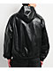 Shaka Wear Patent Leather Black Hooded Bomber Jacket - Thumbnail image 2 of 5