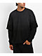 Shaka Wear Sun Dried 2fer Black Wash Boxy Long Sleeve T-Shirt - Thumbnail image 1 of 4