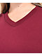 Shaka Wear V Neck Burgundy Heavyweight T-Shirt - Thumbnail image 2 of 2