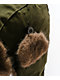 Sheisty Trapper Dark Green Canvas & Fur Hat - Thumbnail image 5 of 6