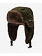 Sheisty Trapper Dark Green Canvas & Fur Hat - Thumbnail image 1 of 6