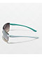 Shield-Esque Silver, White & Blue Sunglasses - Thumbnail image 3 of 3