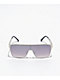 Silver Metallic Shield Sunglasses - Thumbnail image 2 of 3