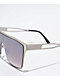 Silver Metallic Shield Sunglasses - Thumbnail image 3 of 3
