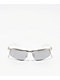 Silver Mirror Semi-Rimless Sunglasses - Thumbnail image 2 of 2