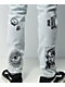 Skinny jeans envejecidos claros estampados Rogue de Ninth Hall